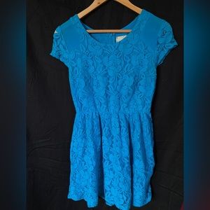Blue lace dress